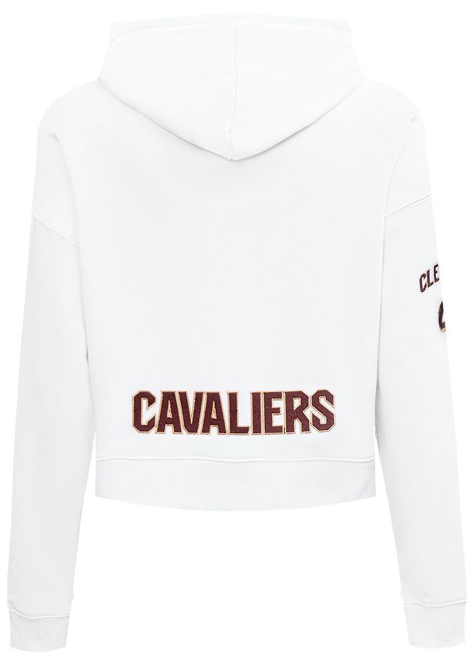 Pro Standard Women's Cleveland Cavaliers White Classic Cropped Fleece Pullover Hoodie product image
