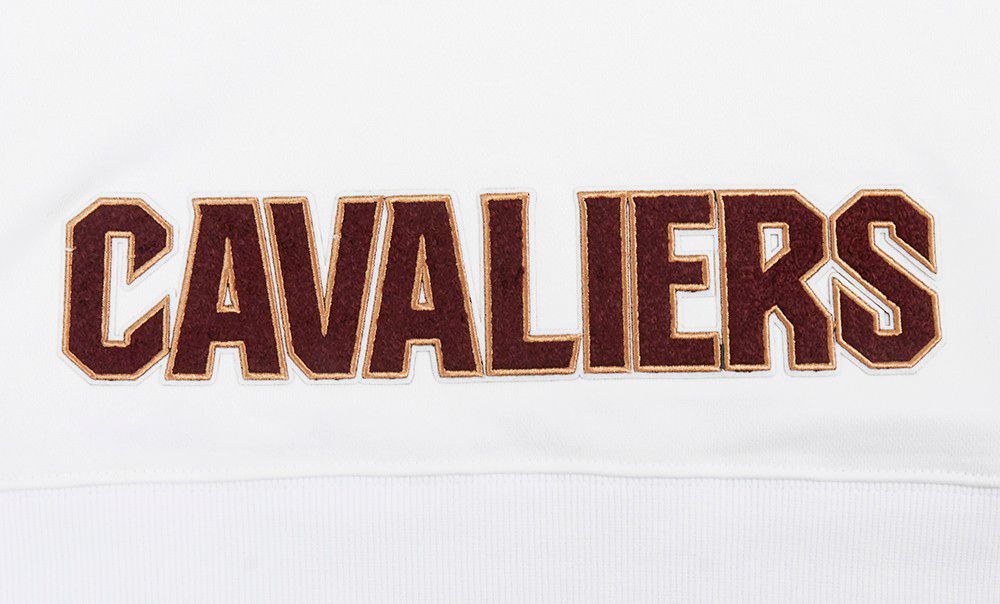Pro Standard Women's Cleveland Cavaliers White Classic Cropped Fleece Pullover Hoodie product image