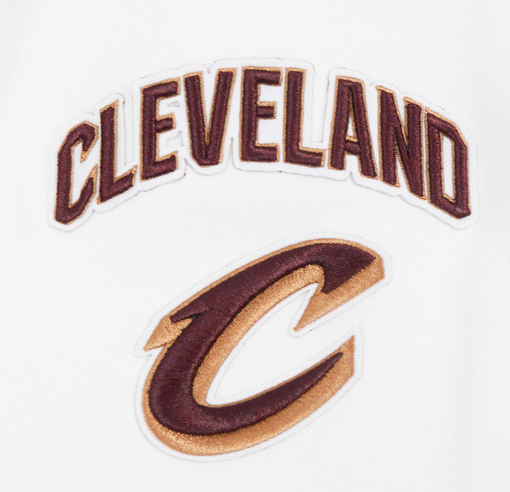 Pro Standard Women's Cleveland Cavaliers White Classic Cropped Fleece Pullover Hoodie product image