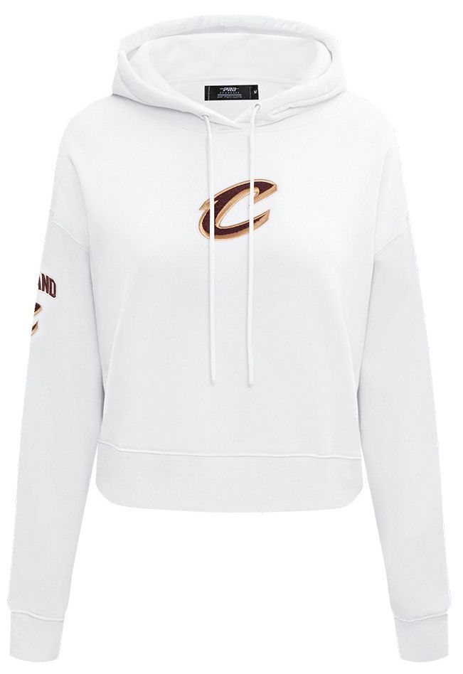 Pro Standard Women's Cleveland Cavaliers White Classic Cropped Fleece Pullover Hoodie product image