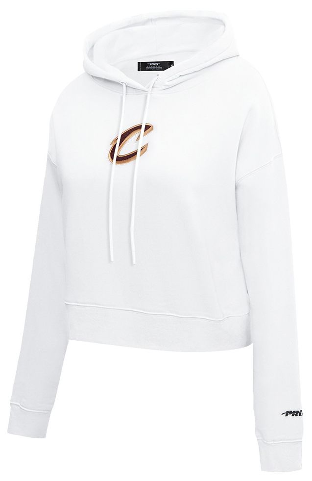 Pro Standard Women's Cleveland Cavaliers White Classic Cropped Fleece Pullover Hoodie product image
