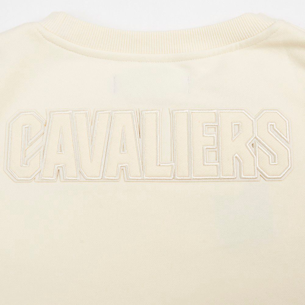 Pro Standard Women's Cleveland Cavaliers Off White Neutral Fleece Crewneck Sweatshirt product image