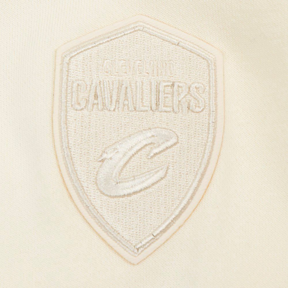 Pro Standard Women's Cleveland Cavaliers Off White Neutral Fleece Crewneck Sweatshirt product image
