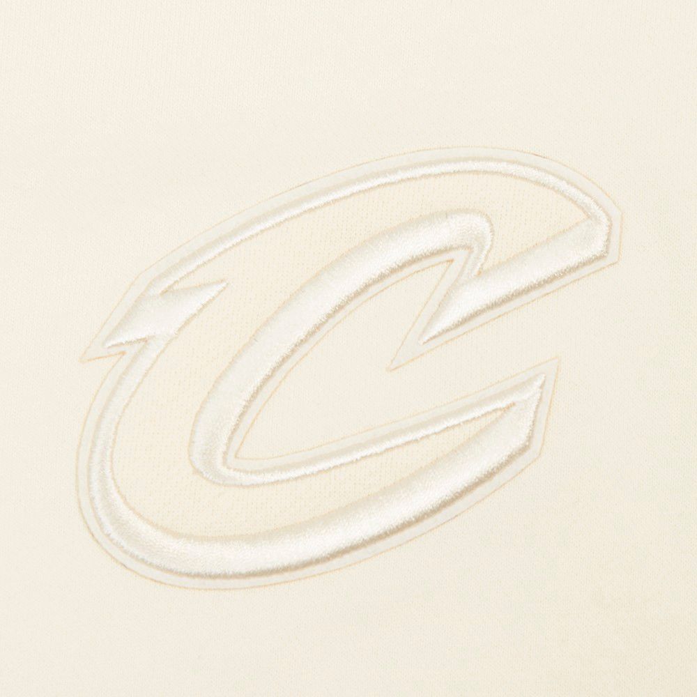 Pro Standard Women's Cleveland Cavaliers Off White Neutral Fleece Crewneck Sweatshirt product image