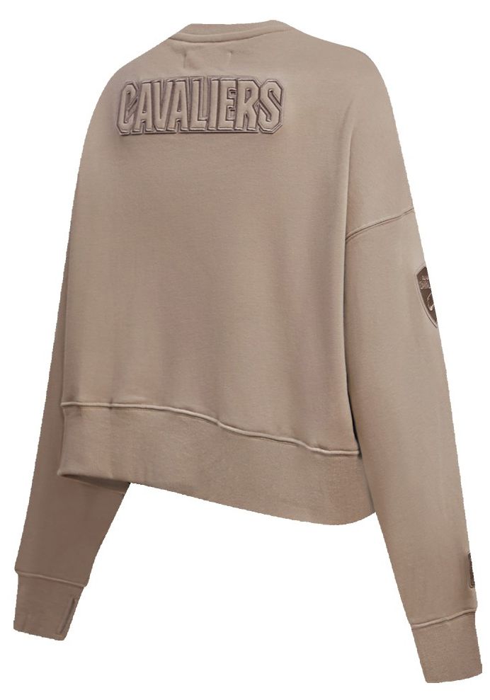 Pro Standard Women's Cleveland Cavaliers Taupe Neutral Fleece Crewneck Sweatshirt product image