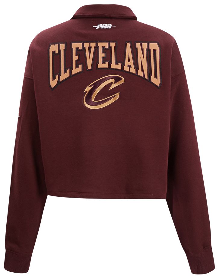 Pro Standard Women's Cleveland Cavaliers Wine Crest Emblem Long Sleeve Polo product image