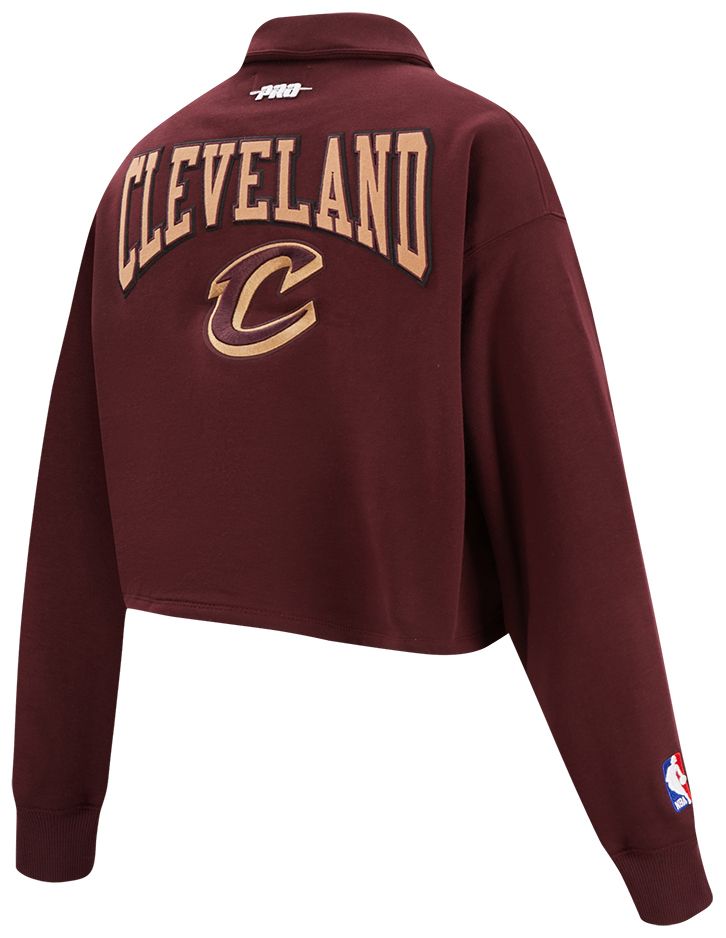 Pro Standard Women's Cleveland Cavaliers Wine Crest Emblem Long Sleeve Polo product image