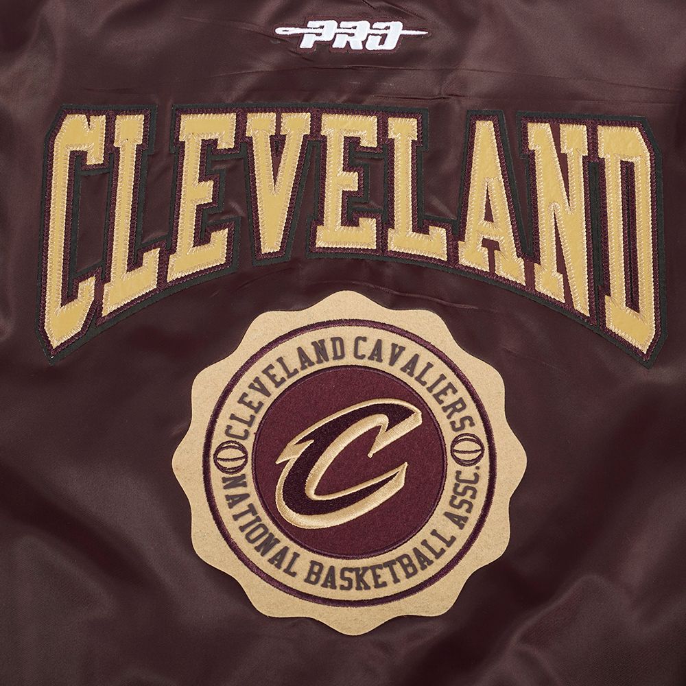 Pro Standard Women's Cleveland Cavaliers Wine Crest Emblem Full-Zip Satin Jacket product image
