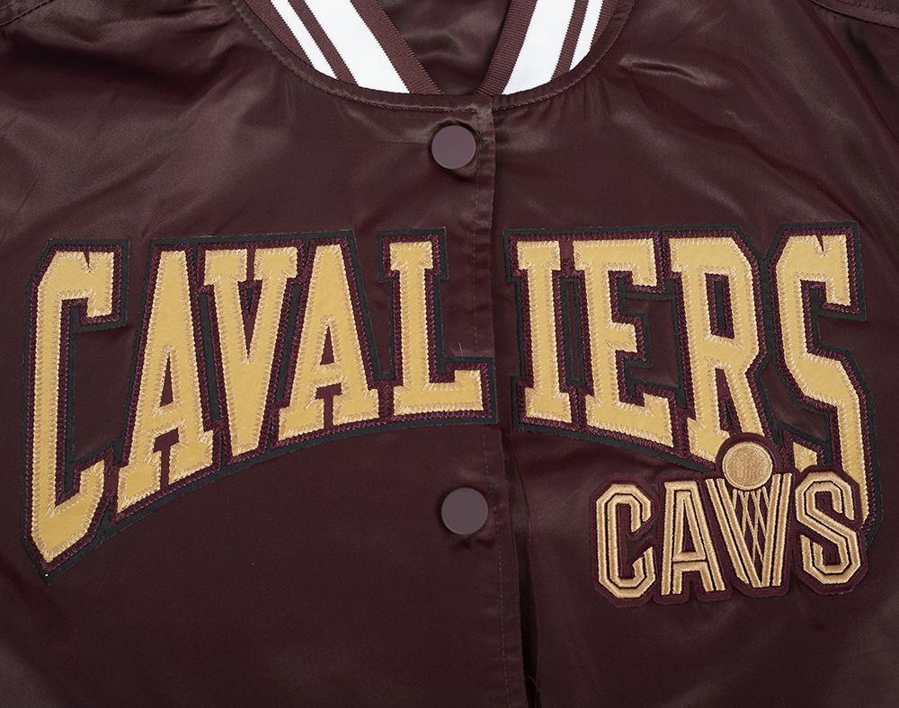 Pro Standard Women's Cleveland Cavaliers Wine Crest Emblem Full-Zip Satin Jacket product image