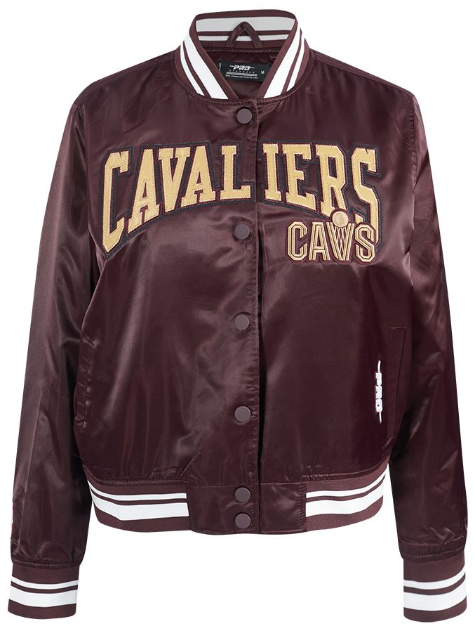 Pro Standard Women's Cleveland Cavaliers Wine Crest Emblem Full-Zip Satin Jacket product image