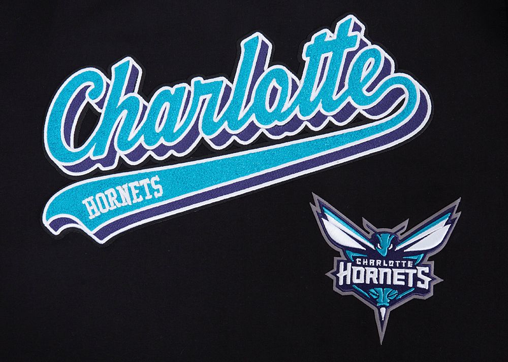 Pro Standard Men's Charlotte Hornets Black Script Tail Short Sleeve T-Shirt product image