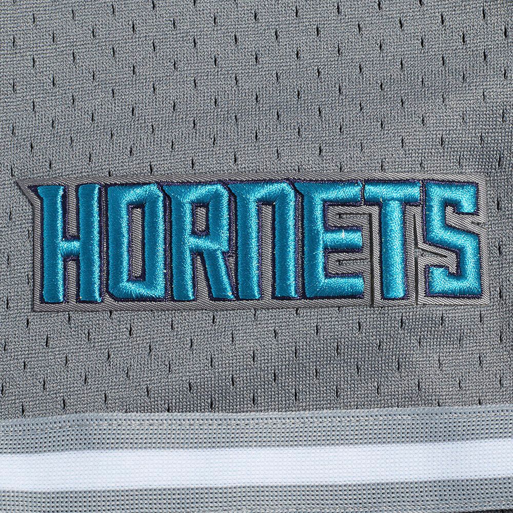 Pro Standard Men's Charlotte Hornets Gray Script Tail Mesh Button Down Shirt product image