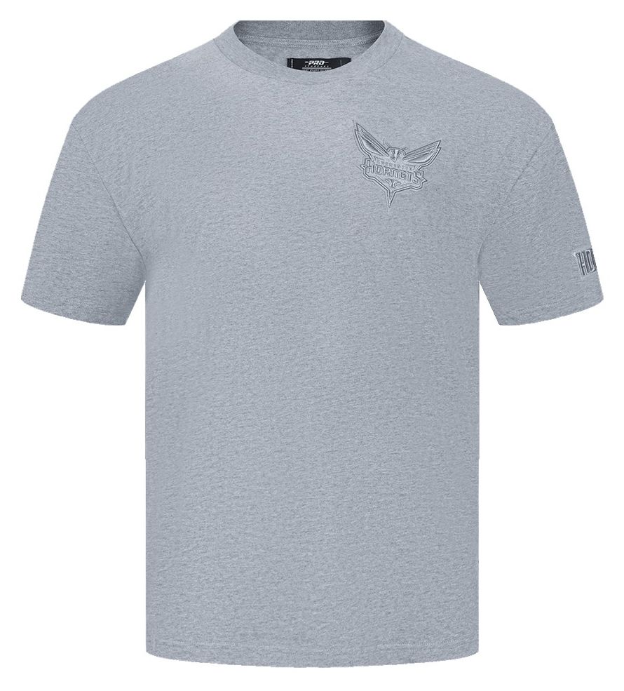 Pro Standard Men's Charlotte Hornets Gray Neutral Drop Shoulder Short Sleeve T-Shirt product image