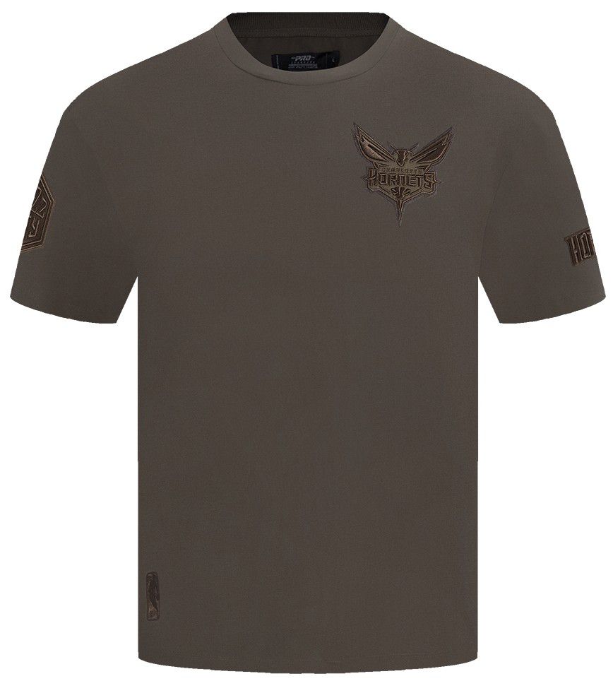 Pro Standard Men's Charlotte Hornets Taupe Neutral Drop Shoulder Short Sleeve T-Shirt product image