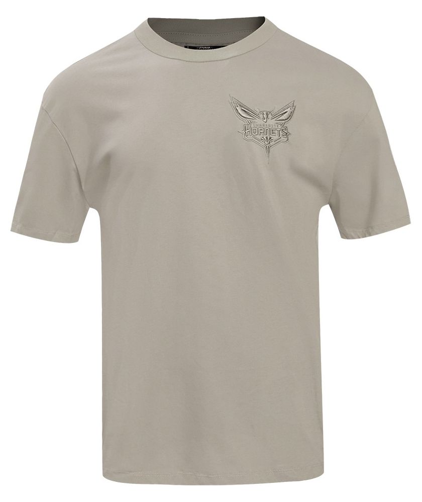 Pro Standard Men's Charlotte Hornets Taupe Neutral Drop Shoulder Short Sleeve T-Shirt product image