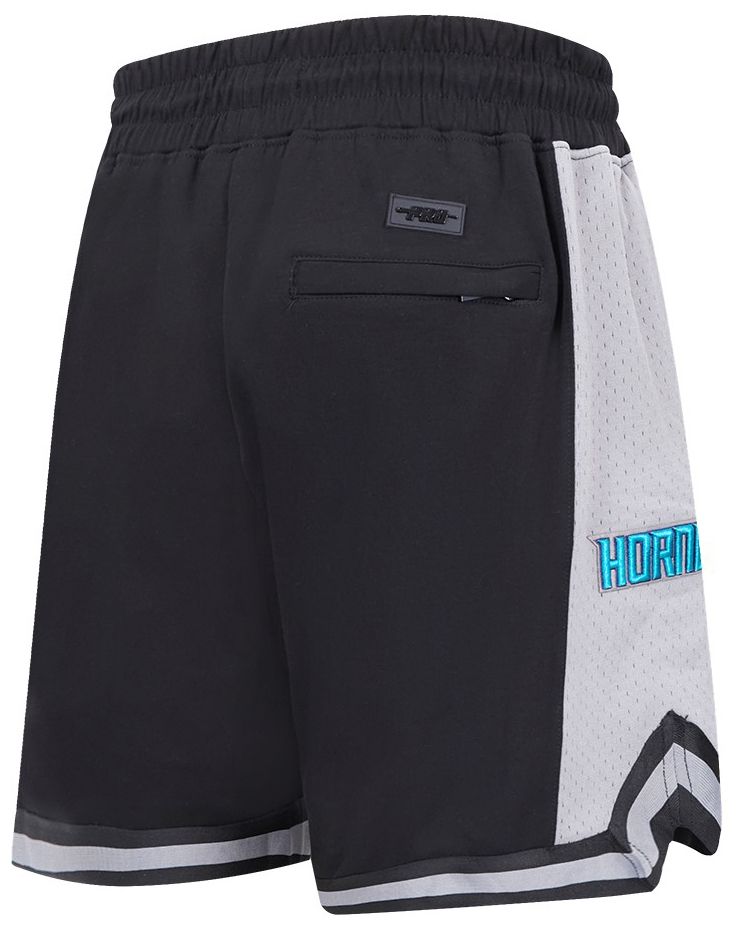 Pro Standard Men's Charlotte Hornets Black Script Tail Fleece Shorts product image