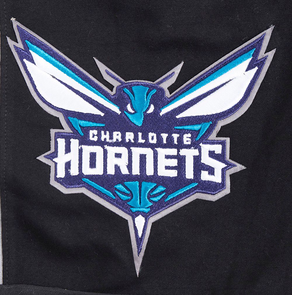 Pro Standard Men's Charlotte Hornets Black Script Tail Fleece Shorts product image