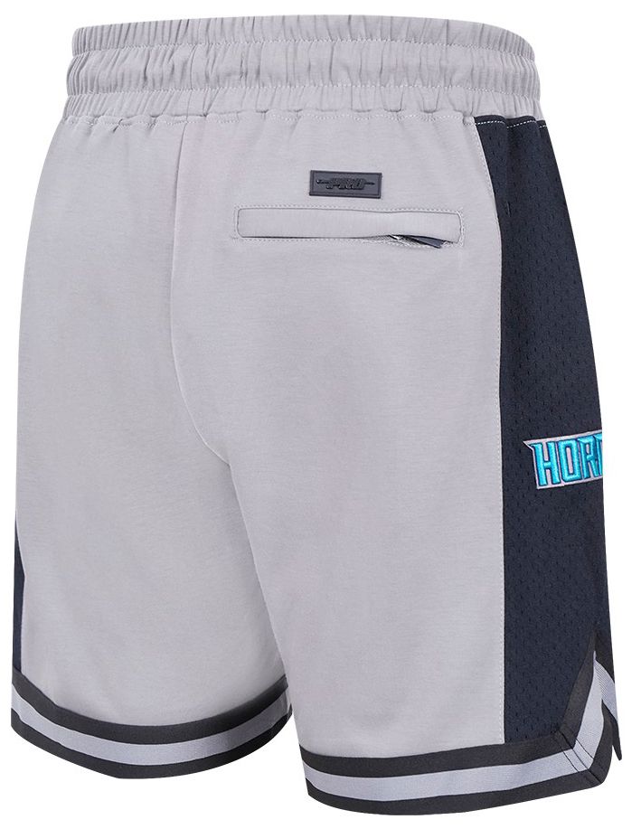 Pro Standard Men's Charlotte Hornets Gray Script Tail Fleece Shorts product image