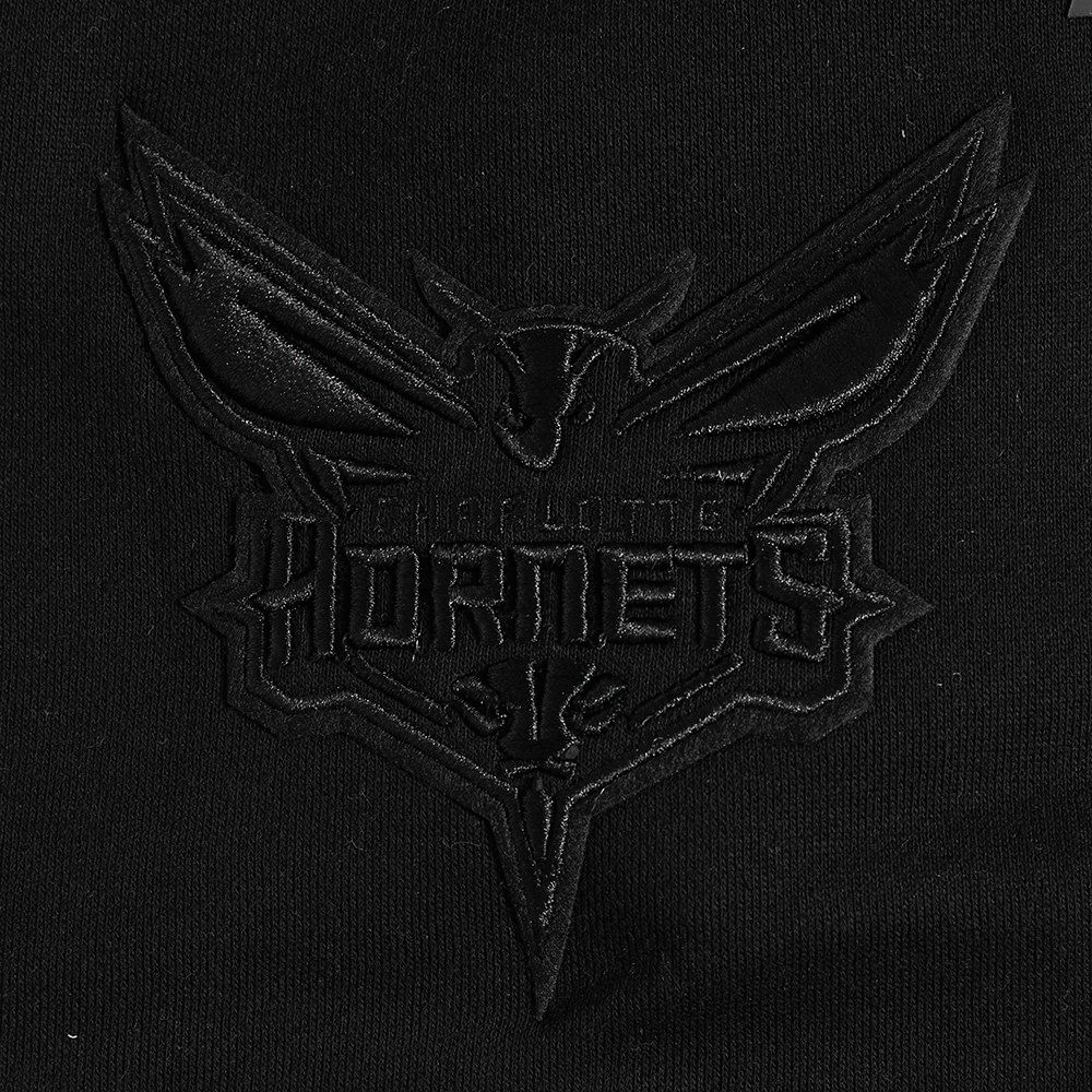 Pro Standard Men's Charlotte Hornets Black Neutral Fleece Shorts product image