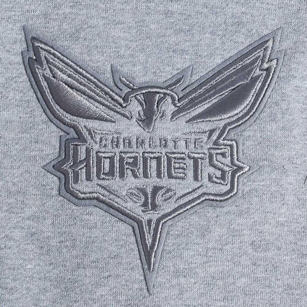 Pro Standard Men's Charlotte Hornets Gray Neutral Fleece Shorts product image