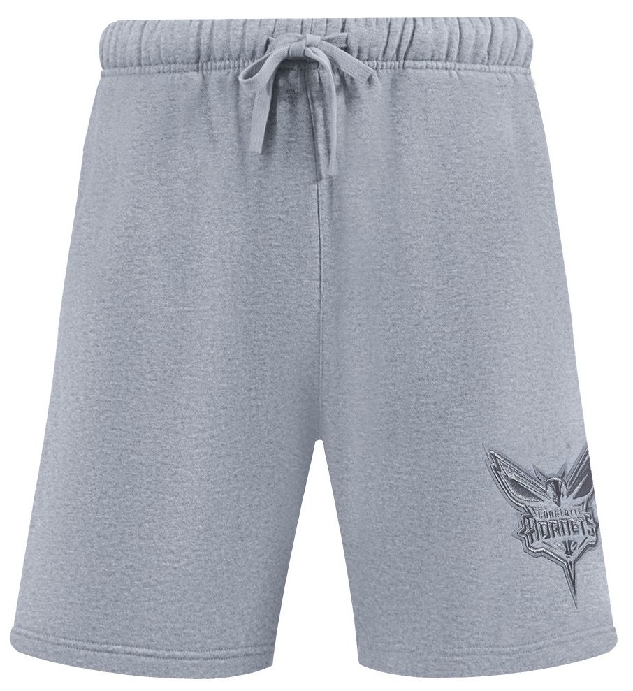 Pro Standard Men's Charlotte Hornets Gray Neutral Fleece Shorts product image