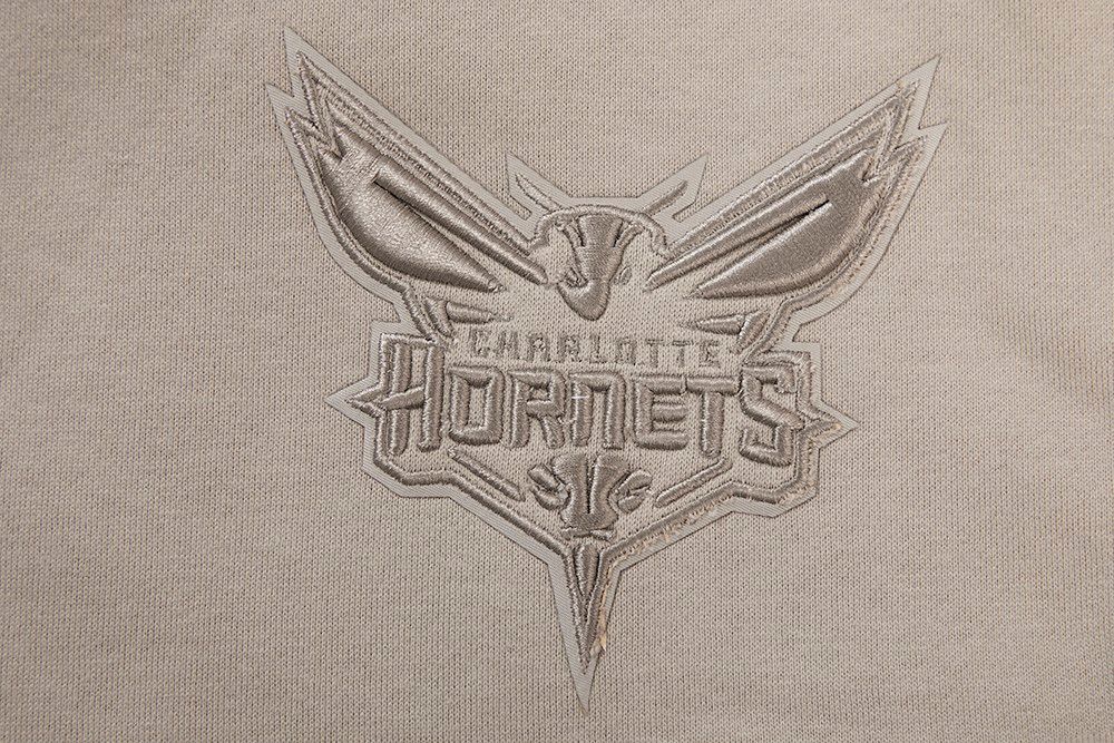 Pro Standard Men's Charlotte Hornets Taupe Neutral Fleece Shorts product image