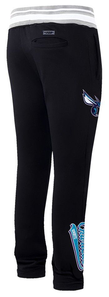 Pro Standard Men's Charlotte Hornets Black Script Tail Rib Fleece Sweatpants product image