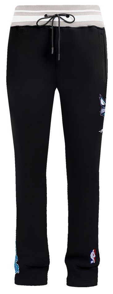 Pro Standard Men's Charlotte Hornets Black Script Tail Rib Fleece Sweatpants product image