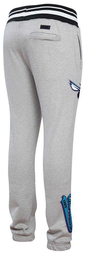 Pro Standard Men's Charlotte Hornets Gray Script Tail Rib Fleece Sweatpants product image