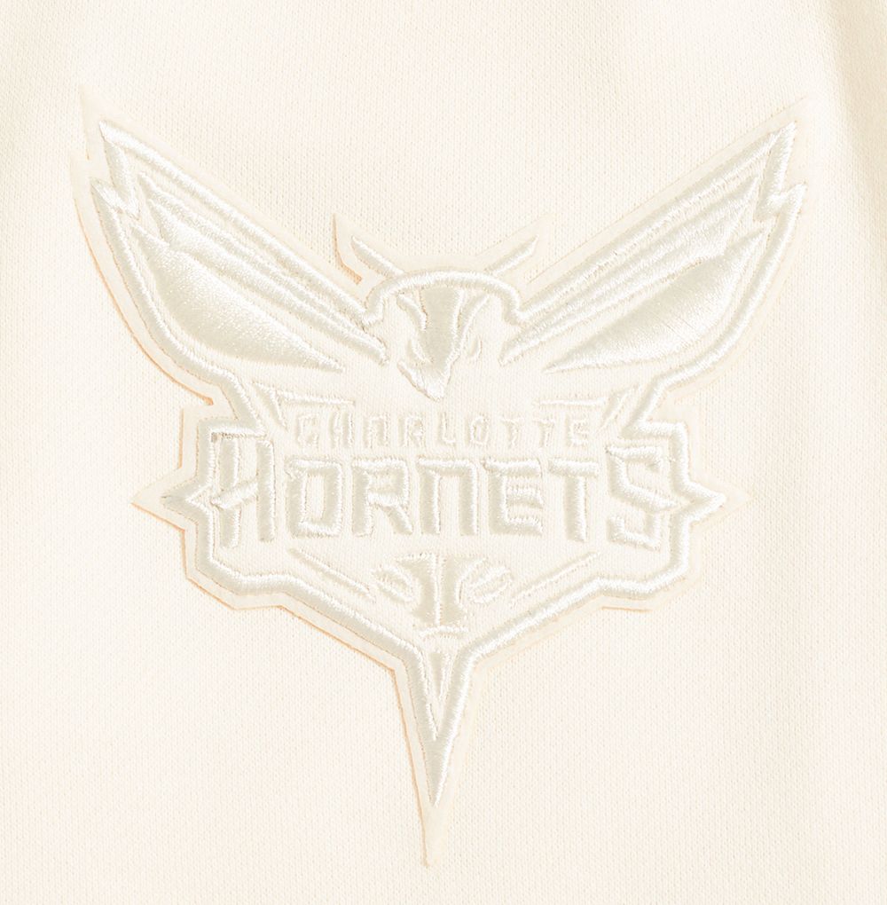 Pro Standard Men's Charlotte Hornets Off White Neutral Fleece Sweatpants product image