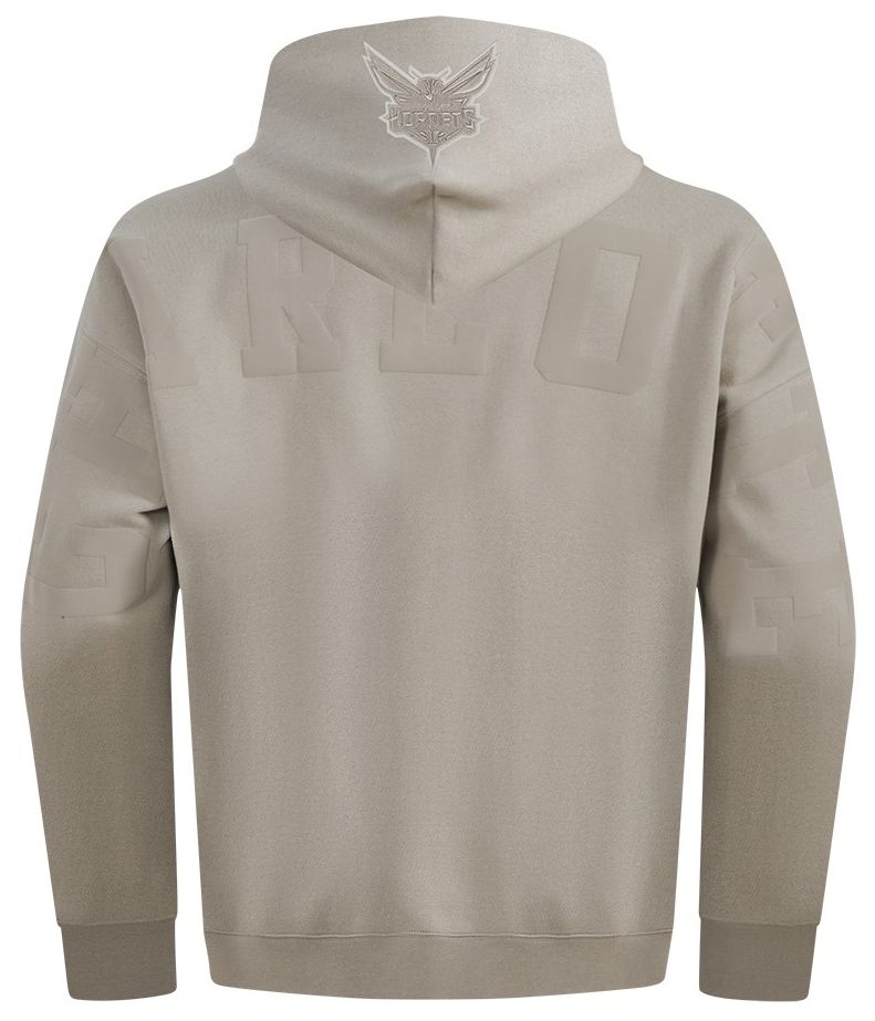 Pro Standard Men's Charlotte Hornets Taupe Wingspan Drop Shoulder Hoodie product image