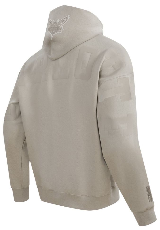 Pro Standard Men's Charlotte Hornets Taupe Wingspan Drop Shoulder Hoodie product image