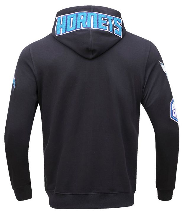 Pro Standard Men's Charlotte Hornets Black Classic Chenille Full Zip Hoodie product image