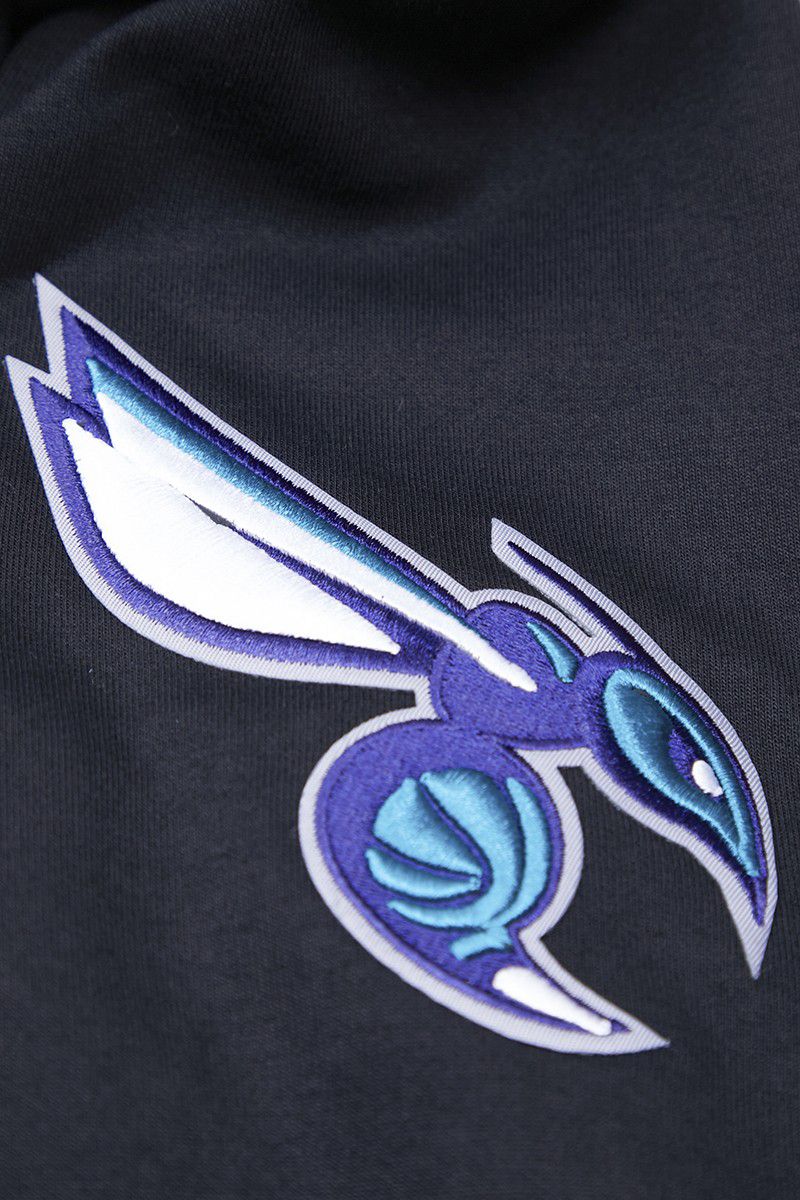 Pro Standard Men's Charlotte Hornets Black Classic Chenille Full Zip Hoodie product image
