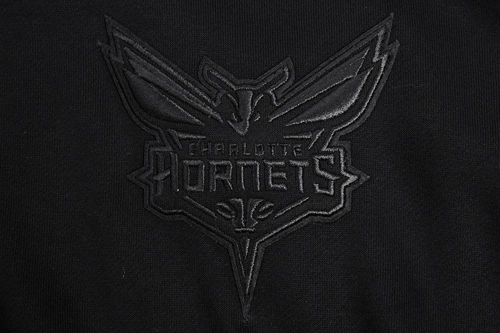 Pro Standard Men's Charlotte Hornets Black Neutral Drop Shoulder Fleece Hoodie product image