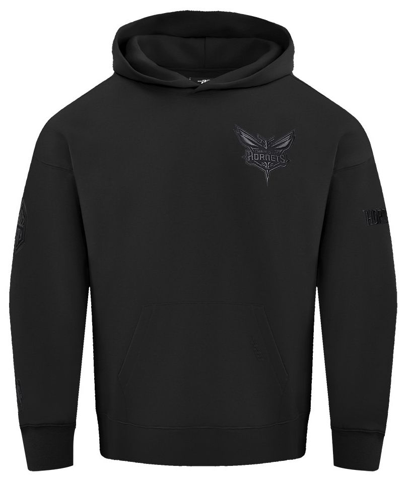 Pro Standard Men's Charlotte Hornets Black Neutral Drop Shoulder Fleece Hoodie product image