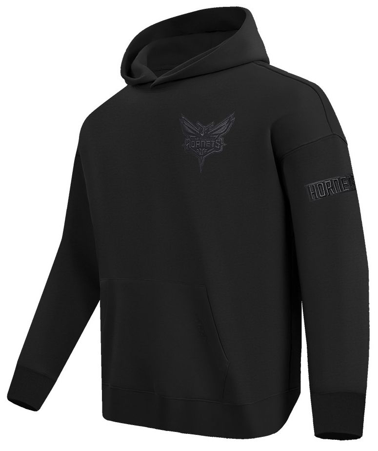 Pro Standard Men's Charlotte Hornets Black Neutral Drop Shoulder Fleece Hoodie product image