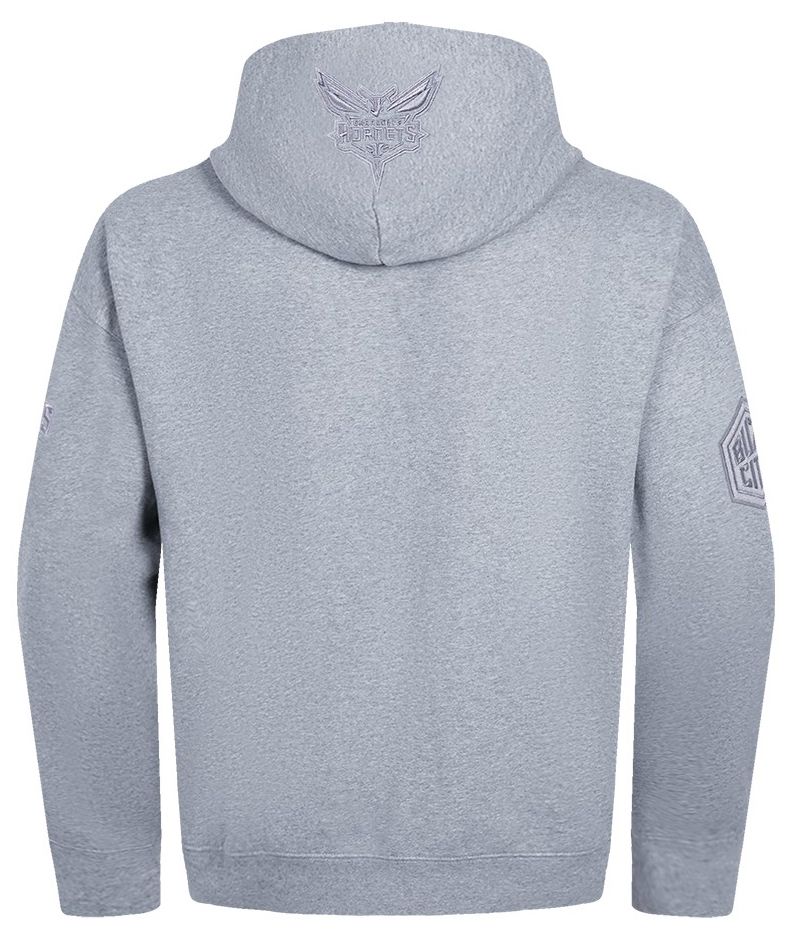 Pro Standard Men's Charlotte Hornets Grey Neutral Drop Shoulder Fleece Hoodie product image