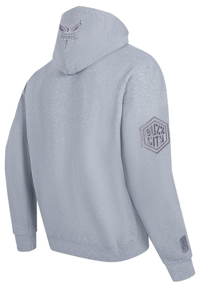 Pro Standard Men's Charlotte Hornets Grey Neutral Drop Shoulder Fleece Hoodie product image