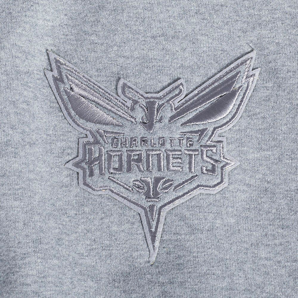 Pro Standard Men's Charlotte Hornets Grey Neutral Drop Shoulder Fleece Hoodie product image