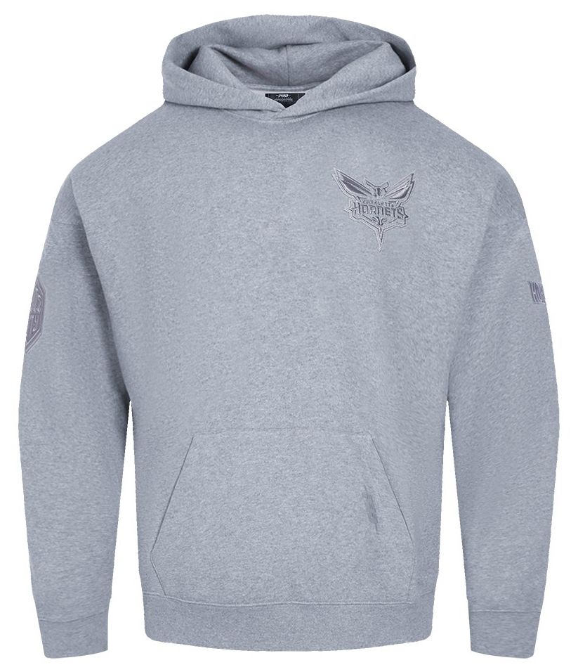 Pro Standard Men's Charlotte Hornets Grey Neutral Drop Shoulder Fleece Hoodie product image