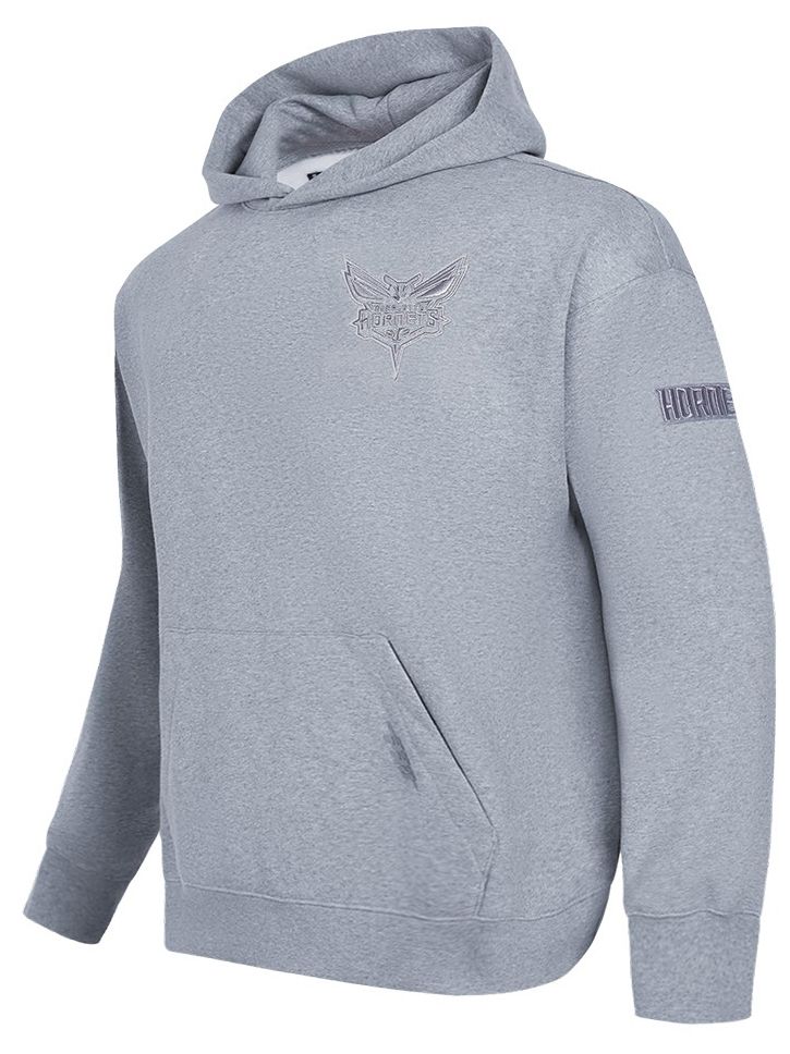 Pro Standard Men's Charlotte Hornets Grey Neutral Drop Shoulder Fleece Hoodie product image