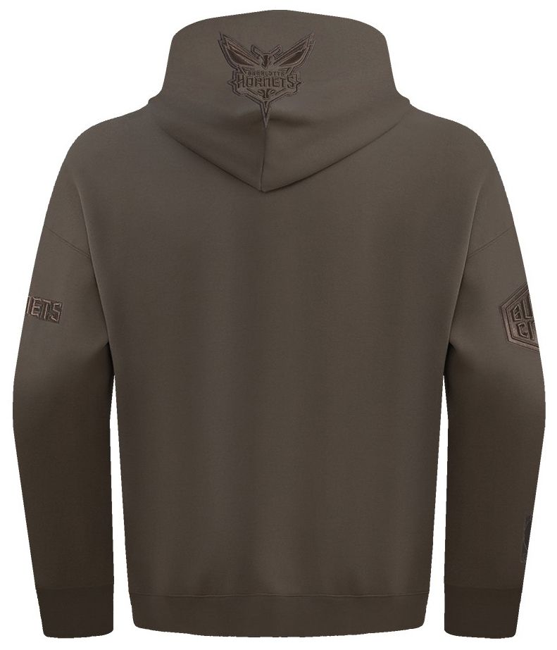 Pro Standard Men's Charlotte Hornets Taupe Neutral Drop Shoulder Fleece Hoodie product image
