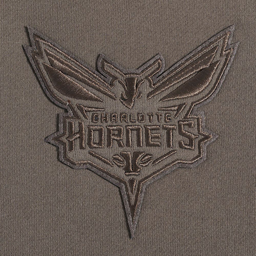 Pro Standard Men's Charlotte Hornets Taupe Neutral Drop Shoulder Fleece Hoodie product image