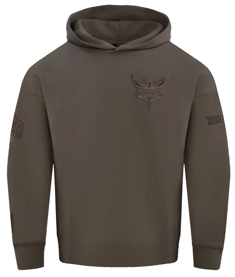 Pro Standard Men's Charlotte Hornets Taupe Neutral Drop Shoulder Fleece Hoodie product image