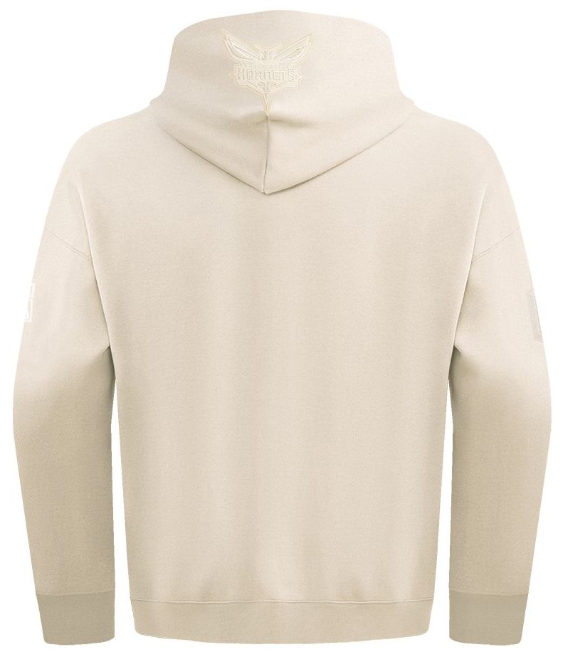 Pro Standard Men's Charlotte Hornets Off White Neutral Drop Shoulder Fleece Hoodie product image