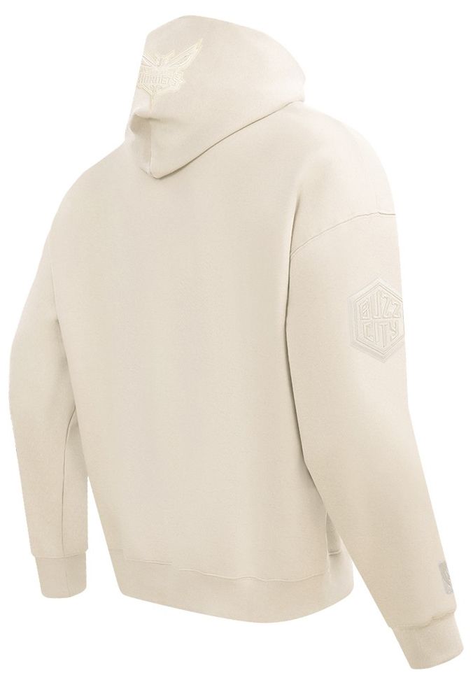 Pro Standard Men's Charlotte Hornets Off White Neutral Drop Shoulder Fleece Hoodie product image