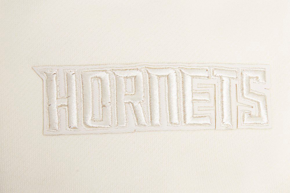 Pro Standard Men's Charlotte Hornets Off White Neutral Drop Shoulder Fleece Hoodie product image