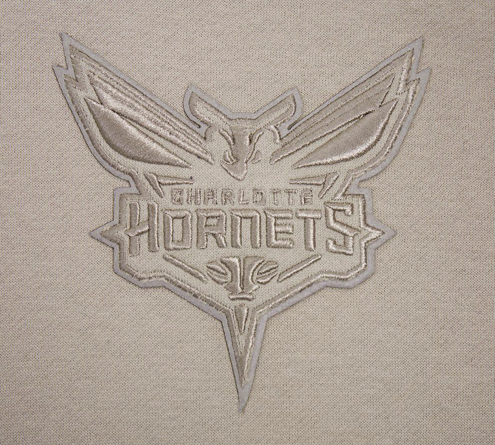 Pro Standard Men's Charlotte Hornets Taupe Neutral Drop Shoulder Fleece Hoodie product image