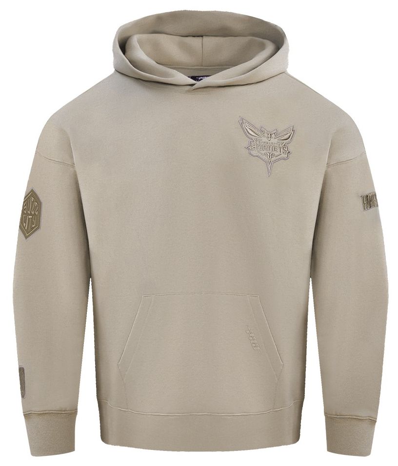 Pro Standard Men's Charlotte Hornets Taupe Neutral Drop Shoulder Fleece Hoodie product image